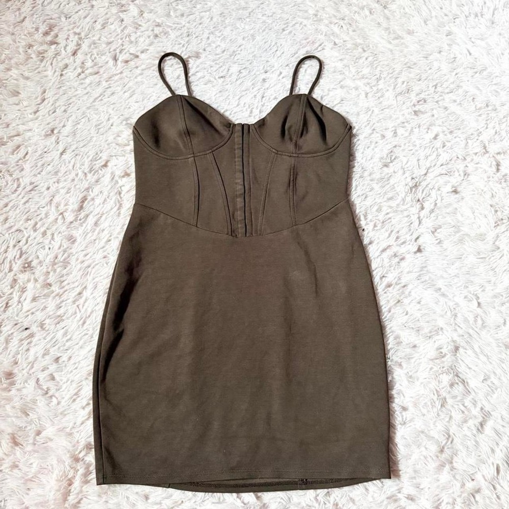 Minimalist Clean Girl Earthy Boho Bustier Dress Womens M Indie‎ Country Cowgirl